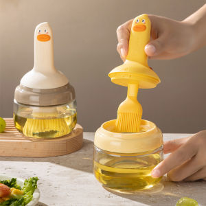 Upgraded Oil Brush Heat-resistant Oil Bottle Food Grade Sealed Silicone Baking and Barbecue Integrated Oil Brush Bottle