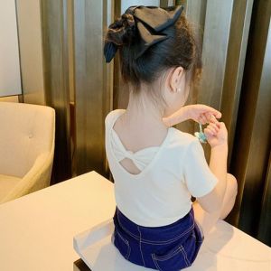 S2-1163 Baju anak perempuan pita belakang / atasan gadis kecil