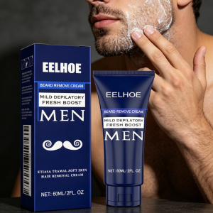 EELHOE | EELHOE Men Depilatory Cream for Body Face Soften Hair Grooming Smooth Skin No Irritation Gentle Painless Beard Remove Cream 60ml