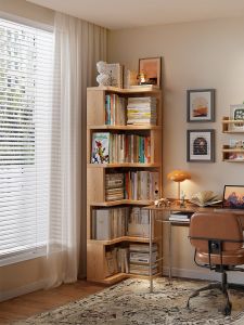 ZHUSHANXIA | Corner Space Saving Bookshelf & Storage Cabinet