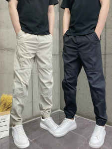 Mens Casual Loose Fit Sweatpants Quick Dry Outdoor Workwear Trousers Harajuku Style Polyester Fiber Harajuku Style Trousers