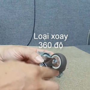 Combo 2 bánh xe chịu lực gắn đồ nội thất loại đường kính 38mm (1.5inch) cố định hoặc xoay tùy chọn