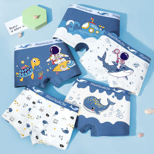 Childrens Cotton Underwear Boys Boxer Briefs mid Waist Comfortable Breathable Cotton Shorts Suitable for 3-13 Years Old Boys