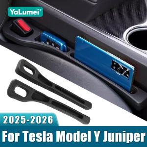 For Tesla Model Y Juniper Launch 2025 2026 EV 2PCS Universal Car Seat Leak Proof Strips Gap Side Seam Filler Storage Accessories