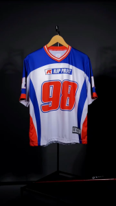 KHF | Jersey Vintage Number 98B Wanita Laki-Laki Cewek Futsal Bahan Dryfit Brazil Milano Full Printing Oversize Casual Rugby Retro Streetwear Hockey Retro NFL Bola Olahraga Boxyfit Pakaian