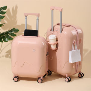 Ultra-Light Ins Luggage Box Password Box Womens Carry-On Suitcase Silent Universal Wheels Cute Travel Bag from China