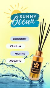 Hanmari Reed Diffuser Pewangi Pengharum Ruangan Kamar Toilet Aromaterapi - SUNNY OCEAN