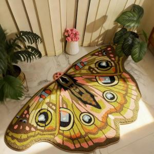 Thảm Trải Sàn Phong Cách Bohemian Họa Tiết Bướm VIKAMA Thảm Polyester Chống Trượt Thấm Nước Cho Cửa Ra Vào Phòng Tắm Trang Trí Nhà Cửa