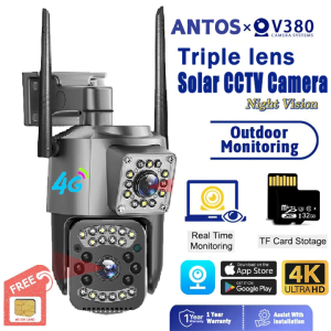 4G V380 Pro Outdoor CCTV Camera Wifi Connect 360 Waterproof Alarm Surveillance BUY 1 TAKE 1 IP Security Cameras Night Vision Smart Tracking Two-Way Voice 4K HD Wireless CCTV PTZ Camera