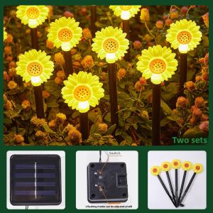 BEAUTY IN THE LIGHT | Solar Waterproof Outdoor Sunflower Ground Stake Light
