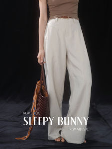 High-waisted Loose Straight Trousers