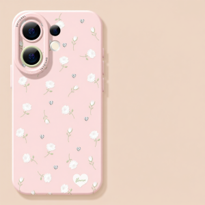 MAICHONG | Anti-Fall Full Coverage Silicone Soft Flower Design VIVO Phone Case