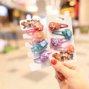 4pair/card Childrens hair accessories kids ponytail kids clip baby hair PAW Patrol/Elsa/Peppa Pig/pony hair clip