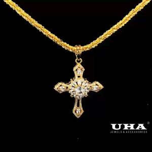 Mặt và dây chuyền nữ kiểu thánh giá M1144 M1147 M148 đính đá sáng lấp lánh UHA