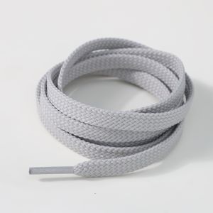 Flat Rope Laces for Sports Shoes Mens And Womens Double Layer Non-Ball Laces Black White Grey And Beige Color Options