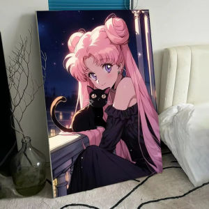 KAYOU | 5D Tự Làm Tranh Gắn Đá Bộ Thủy Thủ Mặt Trăng Anime Nghệ Thuật Full Khoan Đá Khảm Trang Trí Treo Tường Thủ Công Nhà Thanh Tiệm Quà Tặng
