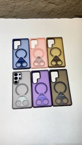 360 ° ที่วางแหวนเคสแข็งแม่เหล็กสำหรับ Samsung Galaxy S24 S25 S22 Ultra S23 Ultra S24 Ultra S25 Ultra เคสป้องกันลายนิ้วมือแบบด้านแม่เหล็กสำหรับเคส S25 Ultra