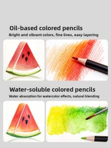 Touch mark | Oil-based Water-soluble Color Pencils for Anime Drawing Beginners Children Sketching Set 120 Colors