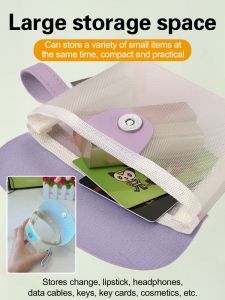 Strong Magnetic Button Flip Coin Purse Lipstick Money Squeeze Wallet Portable Waterproof Earphone Pouch