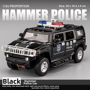 JUANNUO | Police Car Model Large Boys Alloy