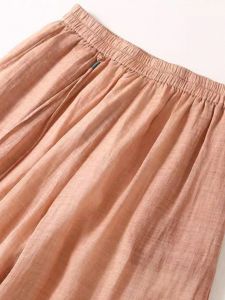 กางเกงขายาวทรงหลวมสไตล์จีนแบบลำลองสำหรับผู้หญิง กางเกงขายาวทรงหลวม กางเกงขายาวทรงตรง ผ้าฝ้ายลินิน กางเกงขายาวทรงตรง