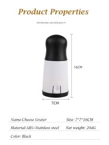Stainless Steel Cheese Grater Vegetable Grater Chocolate Chopper Household Manual Grinder