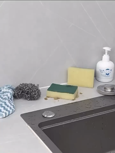 kitchen utensils household multifunctional draining rack for dishwashing liquid sponge sink storage items cloth