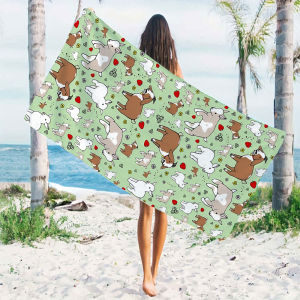 BILIBILI | Cute Goat Quick Drying Microfiber Beach Towel Lightweight for Swimming Camping Yoga - Bath Towel