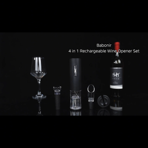 【NEW】Babonir 4-in-1 Automatic Electric Wine Opener Set USB Rechargeable Bottle Opener/ Red Wine Openers/ Gift Set 红酒开瓶器