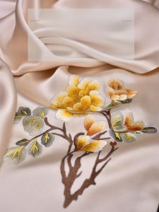 Chengdu Special Silk Scarf Hand Embroidered Sichuan Shu Embroidery Silk Scarf Souvenir  Silk Shu Embroidery Handmade Gift