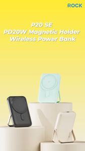 Rock PD 20W 15W Magnetic Wireless Charging Fast Charge 10000mAh Travel Small Palm Size Compact Mini Power Bank Powerbank