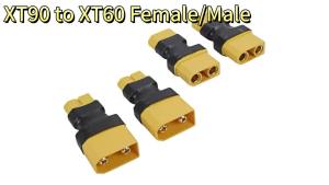 4 Pcs XT60 to XT90 Adapter Male/Female Conversion Connector for RC Lipo Battery Drone Parts