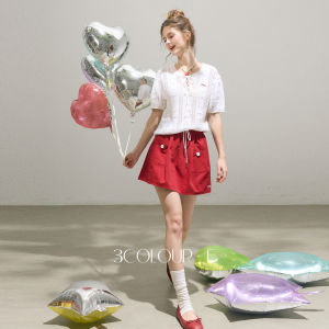 3COLOUR·S | Red A-line Mini Skirt