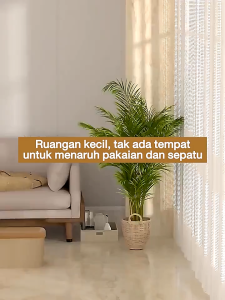 Rak Gantungan Baju 2 Susun Stand hanger Besi Gawang Baju Portable Jemuran Pakaian Gantungan Baju Besi Alaska Midori Oxford Hanger