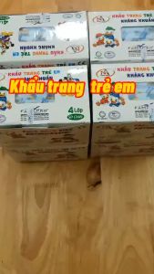 Khẩu trang y tế trẻ em khẩu trang y tế cho bé khẩu trang kháng khuẩn 4 lớp Nam Anh (Famapro) khẩu trang ngừa virus lọc bụi cho bé (Hàng chính hãng hộp 50 cái)