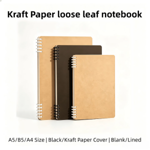 A5/B5/A4 Lined/Blank Journal Notebook Refill Paper Notebook 60 Pages Kraft Paper Binder Notepad