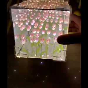 Tulips Mirror Lamp Cloud Light Diy Led Rubiks Cube Tulip Night Light Flower Lamp Tulip Night Lamp Gift For Girlfriend Christmas