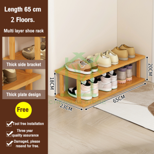 Bamboo Shoe Rack Organizer Shoe Rack Shoe Cabinet Rack Shoe Cabinet Large Capacity Shoe Rack Multifunctional storage rack Rak Kasut Kayu 鞋架