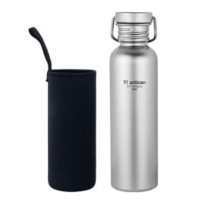 Tiartisan | Tiartisan Titanium Ultralight Cycling Water Bottle Outdoor Hiking Climbing Drinking Bottle Reusable Wide Mouth Sports Bottle