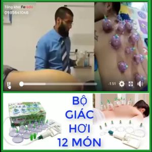 Bộ giác hơi thư gian cơ thể 12 món bộ thư gian giác hơi giảm stress - chất lượng cao