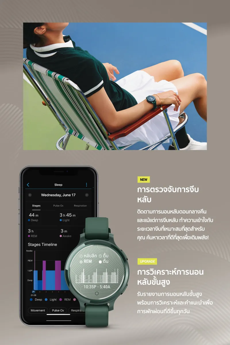 Garmin Lily 2 Active Series นาฬิกาสมาร์ทวอทช์ระบบ GPS รับประกันศูนย์ไทย 2 ปี