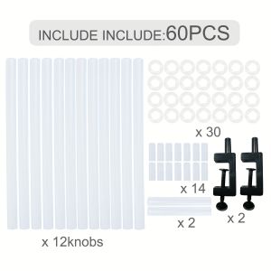 1set Deluxe Adjustable Semicircle Balloon Arch Kit - 2M Plastic Frame Easy-Setup Home Outdoor Wedding Birthday Party Decoration