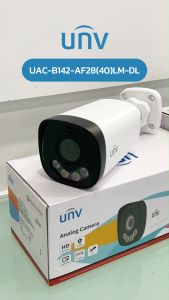 กล้องวงจรปิด UNV Analog Camera ความคมชัด 2 ล้านพิกเซล รุ่น UAC-B142-AF28(40)LM-DL ภาพสี 24 ชม. Smart Dual Light มีไมค์บันทึกเสียง รับประกันสินค้า 3 ปี (แบบเลือกซื้อ)