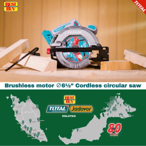 TOTAL Tools ∅165mm / ∅6½" 3pcs 24T/40T/60T COMBO Ultra-thin 1.0mm TCT saw blade set - TAC236165