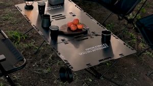 Outdoor portable 60*41cm aluminum alloy folding table camping lightweight tactical table bracket self-driving tour table camp table