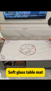 pvc table mat Alas Meja Waterproof Oilproof and Anti-scald Table Mat 1.3mm 桌垫
