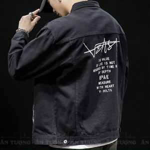 Áo khoác JEANS nam nữ AJ007 mẫu jacket cổ bẻ size lớn phối đồ đa dạng mặc thường ngày công sở