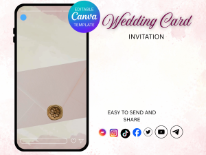 Minimalist "Invitaion" Digital Card – DIY Editable Event Template