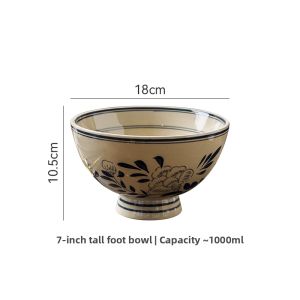 Old Fashioned Ceramic Large Noodle Bowl