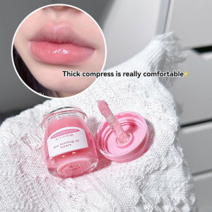 Coconut Milk Strawberry Pudding Lip Mask Moisturizing Fade Lip Lines Exfoliate Repair Lipstick